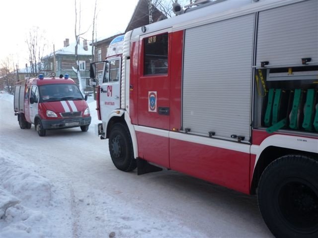 Пожарно-спасательные подразделения выезжали на пожар в Плесецком МО