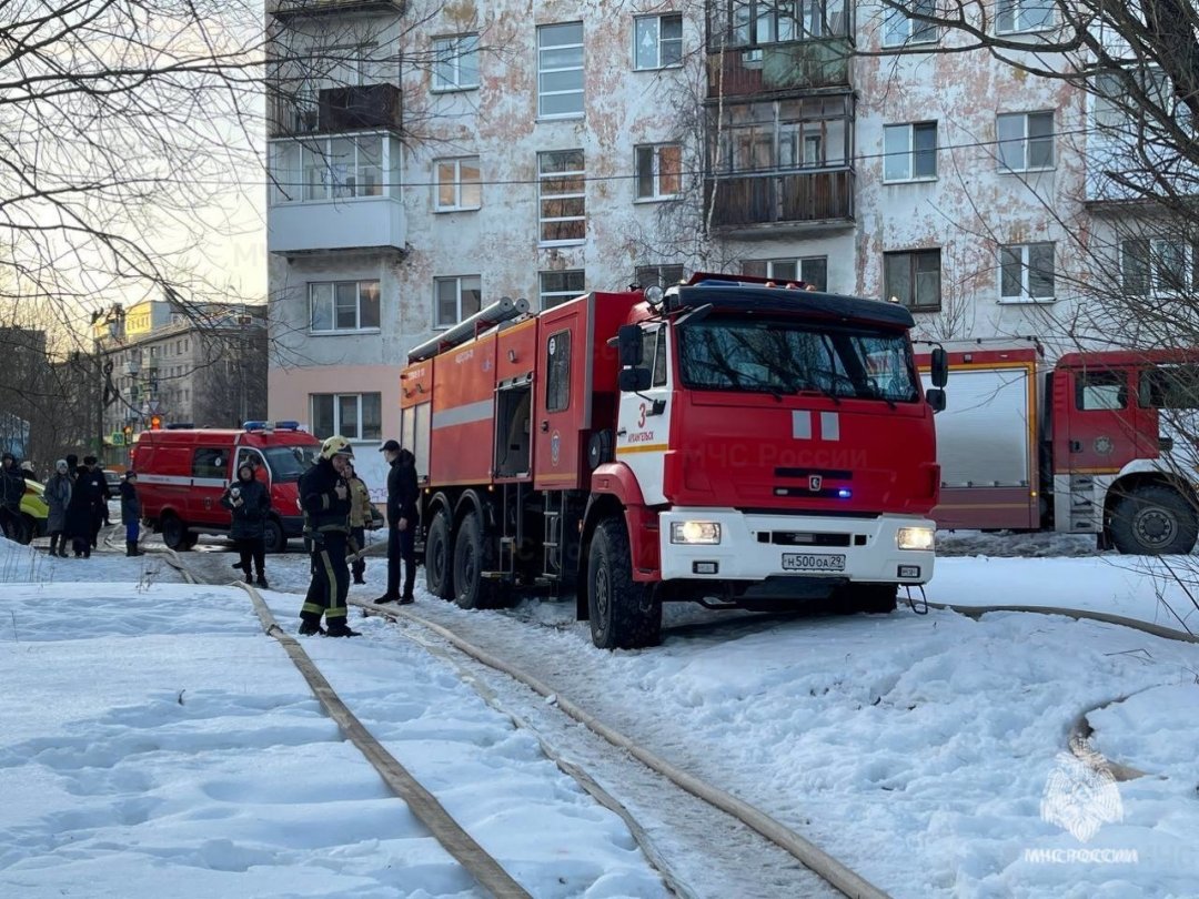 Пожарно-спасательные подразделения выезжали на пожар в Плесецком МО